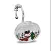 Snowman Shower Curtain Hooks, Bufflao Plaid Christmas Tree Snowflake Gary Decor 12PCS Shower Curtain Hooks Rings for Bathroom Stainless Steel Rust Resistant Shower Curtain Hangers view 1