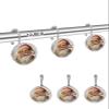 Christmas Shower Curtain Hooks, Santa Claus Snowflake Holly Berry Xmas 12PCS Shower Curtain Hooks Rings for Bathroom Stainless Steel Rust Resistant Shower Curtain Hangers view 2