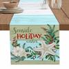 Coastal Christmas Cotton Linen Rectangle Table Runners 13"x72", Seaside Holiday Wishes Xmas Beach Starfish Coffee Table Runner Dresser Scarves Luxury Table Runners for Wedding Party Banquet Dinner view 1