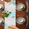 Coastal Christmas Cotton Linen Rectangle Table Runners 13"x72", Seaside Holiday Wishes Xmas Beach Starfish Coffee Table Runner Dresser Scarves Luxury Table Runners for Wedding Party Banquet Dinner view 2