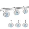 Christmas Shower Curtain Hooks, Christmas Gnome Blue Sowflake Winter Xmas 12PCS Shower Curtain Hooks Rings for Bathroom Stainless Steel Rust Resistant Shower Curtain Hangers view 2