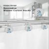 Christmas Shower Curtain Hooks, Christmas Gnome Blue Sowflake Winter Xmas 12PCS Shower Curtain Hooks Rings for Bathroom Stainless Steel Rust Resistant Shower Curtain Hangers view 3