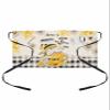 AMZRicher Honey Gnomes Server Waitress Aprons with 3 Pockets, Spring Floral Yellow Summer Bee Black Plaid Half Waist Apron for Cooking Kitchen view 1