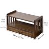 HM&DX Altar Meditation Table with Drawer Storage, Bamboo Spiritual Altar Table,Relax Buddhist Table Tea Table for Prayers Divination Worship Personal Spiritual Space (2-Layer 69CM(27.1"), Walnut) view 2