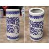 HM&DX Porcelain Umbrella Stand,Floral Blue & White Ceramic Umbrella Rack,Traditional Umbrella Holder Entryway Decor for Canes Walking Sticks view 3