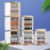 360 Rotating Shoe Rack Cabinet With Doors,Freestanding Rotating Shoe Rack, Modern Freestanding Shoe Cabinet, Space Saving Shoe Storage, Shoe Tower, For Entryway, Hallway, Living Room ( Color : 43cm-G view 2