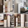 360 Rotating Shoe Rack Cabinet With Doors,Freestanding Rotating Shoe Rack, Modern Freestanding Shoe Cabinet, Space Saving Shoe Storage, Shoe Tower, For Entryway, Hallway, Living Room ( Color : 43cm-G view 3