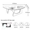 HM&DX Triangle Coffee Table Thickened Glass Top,Mid-Century Modern Table,Glass End Table,Solid Wood Base,Coffee Tables for Living Room Home Office(32.3 * 22.4 16 inch, Clear-Black) view 2