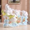 BytheM Sculpture Tabletop Feng Shui Elephant Statues Lucky Figurines Decor Housewarming Congratulatory Gift Elephant Sculpture Animal Office Decor Collection Statue of Wealth Statues view 4