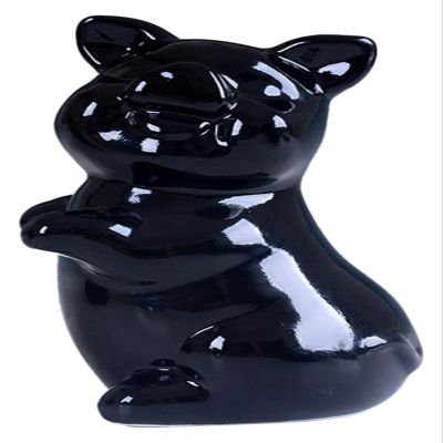 Sculpture Tabletop 12 Zodiac Pig Decoration Desktop Small Sculpture Wine Cabinet Chinese Feng Shui Jewelry Ceramic Animal Zodiac Decoration Black Red Statue of Wealth Statues (Color : Dolphin Waves,