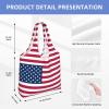 United States Canvas Tote Bags For Women Men Reusable Shopping Grocery American Usa National Flag Bag view 4