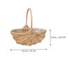 jojofuny Decorative Wicker Flower Basket for Flower Arrangements Handwoven Portable Storage Basket for Weddings Home Decor and Floral Displays Rustic Design view 2