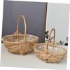 jojofuny Decorative Wicker Flower Basket for Flower Arrangements Handwoven Portable Storage Basket for Weddings Home Decor and Floral Displays Rustic Design view 3