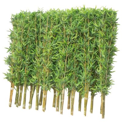 Artificial Green Bamboo Plant Tree for DIY Courtyard Deck, Meeting Room Ornaments Indoor Space Divider Screen, 3ft 4ft 5ft 6ft 6.5ft Tall Simulation Plants ( Color : 50 Bamboo , Size : 1.2m Tall )