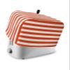 Toaster Cover 2 Slice, Orange and White Stripes Bread Maker Cover Toaster Dust Cover with Pockets, Dust-Proof Cover for Kitchen Small Appliance 12x7.5x8in view 1