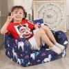 MOMCAYWEX Kids Sofa, 2-in-1 Flip-Out Foam Couch, Foldable Soft Play Lounge Chair, Light Purple view 2