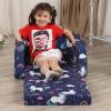 MOMCAYWEX Kids Sofa, 2-in-1 Flip-Out Foam Couch, Foldable Soft Play Lounge Chair, Light Purple view 4