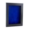 11x17 Charcoal Shadowbox Frame - Shadow Box Frame Interior Size 11x17 by 7/8" Deep - Royal Blue Acid-Free Suede Backing - Includes Shatter Resistant Acrylic, Backing, Hardware - Usable Depth: 5/8" view 1