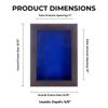 11x17 Brown Walnut Shadowbox Frame - Shadow Box Frame Interior Size 11x17 by 7/8" Deep - Royal Blue Acid-Free Suede Backing - Includes Shatter Resistant Acrylic, Backing, Hardware - Usable Depth: 5/8" view 3