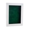 11x17 White Shadowbox Frame - Shadow Box Frame Interior Size 11x17 by 15/16" Deep - Forest Green Acid-Free Suede Backing - Includes Shatter Resistant Acrylic, Backing, Hardware - Usable Depth: 11/16" view 1