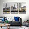 Cleveland Ohio Cityscape Posters Canvas Wall Art 3 Piece Black and White Wall Art for Living Room Skyscrapers and City Skyline Wall Pictures for Bedroom Home Decoration Ready to Hang 16X24X3 INCH view 2