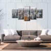 5 Pieces Wall Art for Living Room Chicago Skyline Panorama Black and White Wall Art Chicago Downtown Cityscape Bathroom Wall Decor Posters & Prints Stretched and Framed Ready to Hang 20X40 INCH view 3