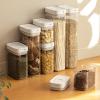 ARCOFF Plastic sealed jars, food grade coffee beans, kitchen family snacks, cereals, transparent storage tanks view 4