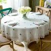 SAAKO American Light Luxury Large Size Round Table Cloth 2 Meters Diameter Cotton and Linen Table Fabric high-end Sense Household Round Table Cloth view 1
