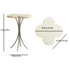 HEXEH Side Table Small Accent Table Side Tables, Small Patio Table End Table with MDF Tabletop and Metal Frame, Small Coffee Table for Living Room Porch Yard Balcony Coffee Table (Color : Black) view 3