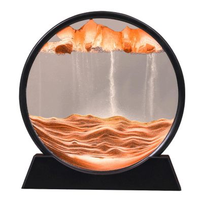 SAAKO Circular Quicksand Painting 3D Stereoscopic Dynamic Hourglass Home Decoration Gift Items Living Room Desktop Ornaments