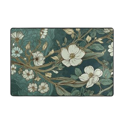 Art Nouveau Style Design Area Rugs 4 ft x 6 ft Soft, Fluffy, Non-Slip Perfect for Indoor, Bedroom, Nursery, Living Room, and Kitchen Durable & Washable Carpet AR-636352368