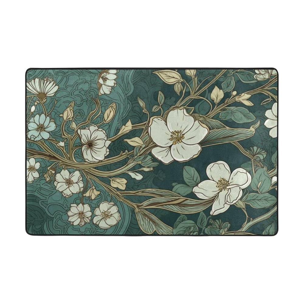 Art Nouveau Style Design Area Rugs 4 ft x 6 ft Soft, Fluffy, Non-Slip Perfect for Indoor, Bedroom, Nursery, Living Room, and Kitchen Durable & Washable Carpet AR-636352368