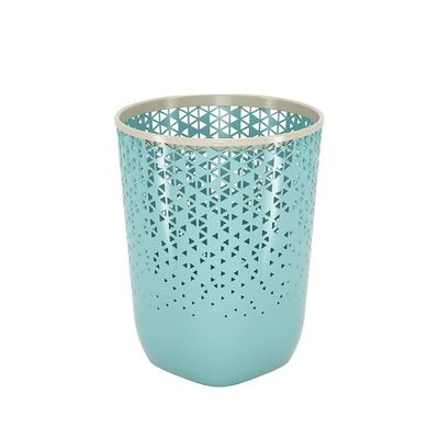 MOOWI Kitchens Trash Can Trash Can Simple Waste Paper Basket Bin Household Garbage Recycling Container Without Cover for Kitchen Living Room Bathroom Bedroom Home Office - Holds Waste (Color : Brass)
