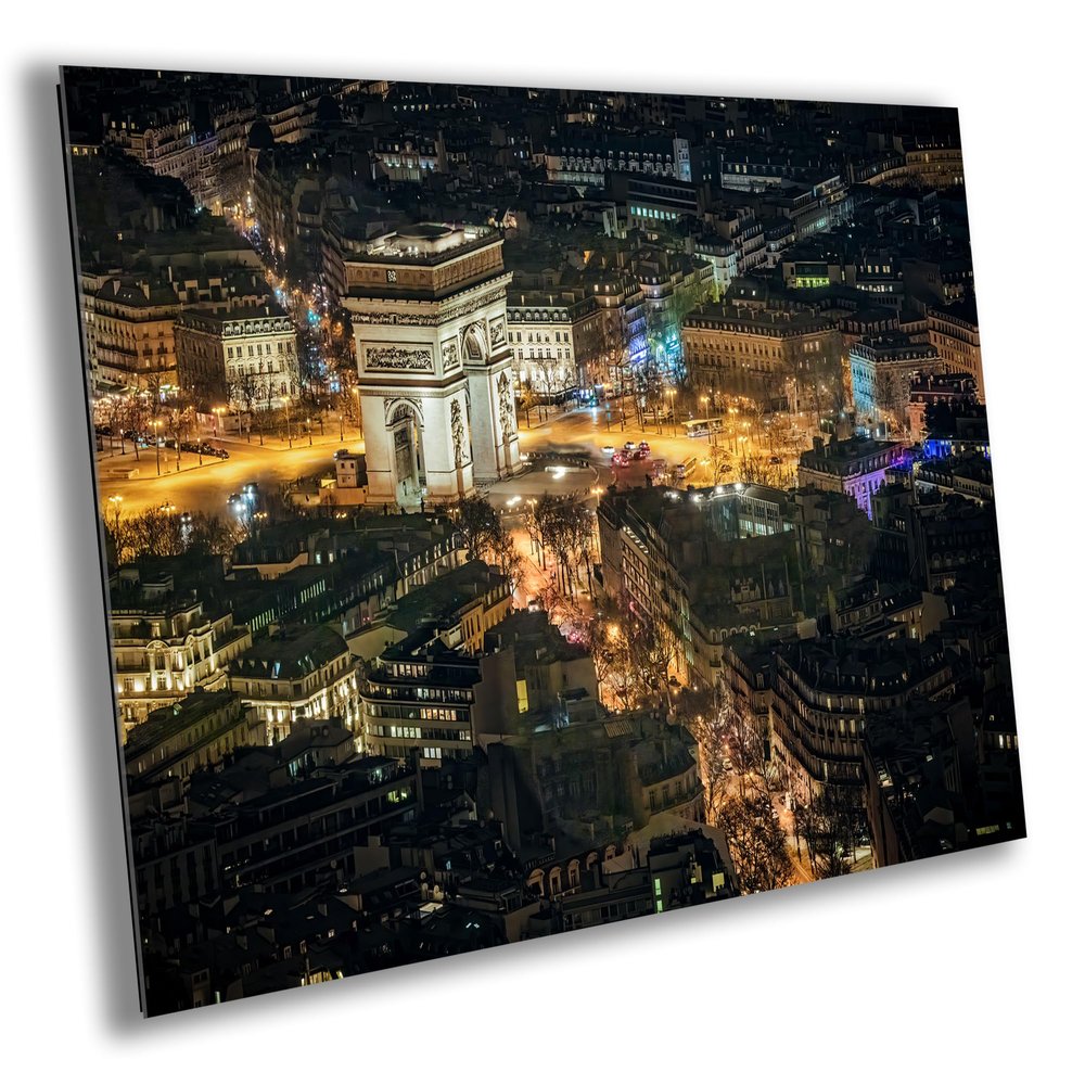Arc de Triomphe by Night, Paris, France - Print/Canvas/Acrylic/Metal (Canvas (3 Panel) Print, 36x72 Inches)