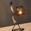 TANIQIACA Unique Little Girl Candle Holder, Artistic Wrought Iron Candelabrum for Charming Home Decor(H) view 2