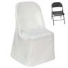 Tableclothsfactory 30 PCS Ivory Linen Polyester Folding Chair Cover Dinning Chair Slipcover for Wedding Party Event Banquet Catering view 2