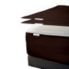 Zip On Fitted Sheet - Includes 1 Fitted Base + 2 Zip Sheet - Easy to Change, Wont Pop Off Full-XL Sheet- 600 TC Cotton Fitted Sheet- 15 Deep Pocket Full-XL Size- Chocolate view 1