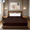 Zip On Fitted Sheet - Includes 1 Fitted Base + 2 Zip Sheet - Easy to Change, Wont Pop Off Full-XL Sheet- 600 TC Cotton Fitted Sheet- 15 Deep Pocket Full-XL Size- Chocolate view 2