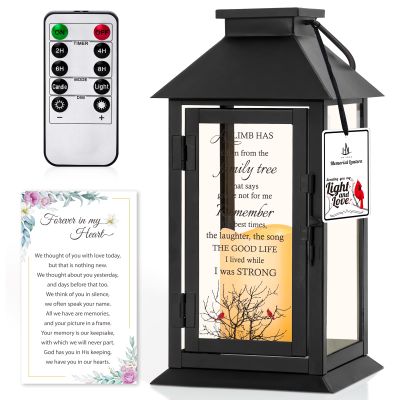 HN HAIINAA Memorial Lantern Bereavement Gifts in Memory of Loved One Remembrance Sympathy Gifts for Loss of Mother or Father with LED Candle and Remote