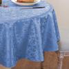 ABCISI Round Tablecloth,Easy Care Dinning Table Cover,Vinyl Round 60" Table Cover,Wipeable Waterproof Oil-Proof Spill-Proof Durable Tablecloth,Baby Blue view 3