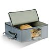 Allgawise Cowboy Hat Storage Box, Sturdy Support Crush-Proof Dust-Proof Stackable, Premium Hat Travel case with Handle and Shoulder Strap, Holds up to 5 Wide Brims Hats, Grey view 1