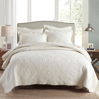 mixinni Quilt Beige Queen 3-Piece Paisley Pattern Elegant Quilt Set Queen Size Lightweight Bed Cover Soft Bedspreads Coverlet Set-(Beige, Queen Size)