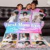Esthqetic Custom Blanket With Picture Custom Photo Blanket Personalized Valentines Day Blanket with Pictures Customized Mothers day Photo Throw Blanket Custom Birthday Gifts for Kids Wife Women view 3