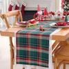 2 Packs Green Table Runner Christmas Table Runner 13x84 Inch Buffalo Plaid Table Linens Check Kitchen Dining Party Table Decoration view 2