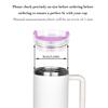 40 OZ Tumbler Lid Compatible for Stanley, Spill Proof Splash Resistant Tumbler Covers Fit for Stanley and More Coffee Mugs 2 pack (40 OZ, Light purple) view 2