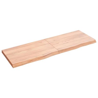 vidaXL Wall Shelf, Floating Shelf, Wall Mounted Storage Display Shelf for Living Room Bathroom, Farmhouse Style, Light Brown Treated Solid Wood Oak