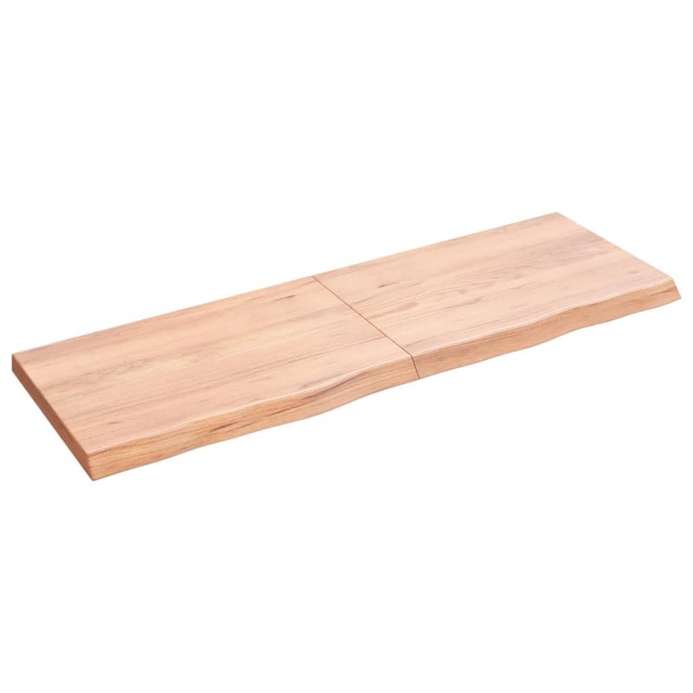 vidaXL Wall Shelf, Floating Shelf, Wall Mounted Storage Display Shelf for Living Room Bathroom, Farmhouse Style, Light Brown Treated Solid Wood Oak