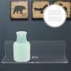 Cabilock 2pcs Acrylic Floating Shelf Wall-Mounted Storage Organizer for Bathroom Kitchen Bedroom Office Multi-Functional Display Rack Adhesive Installation view 4