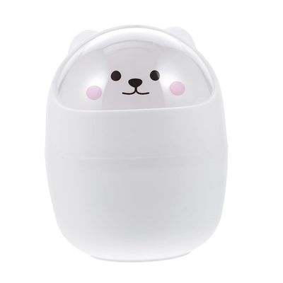 TOWINE Garbage Can Small Decorative Trash Can Desk Trash Can Small Paper Basket Desktop Trash Can with Lid Garbage Recycling Bin 1.05 Gallons