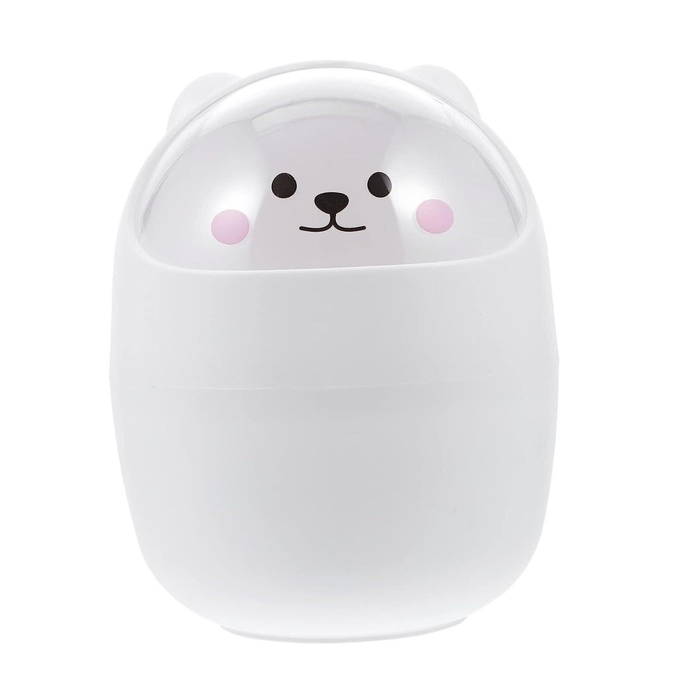 TOWINE Garbage Can Small Decorative Trash Can Desk Trash Can Small Paper Basket Desktop Trash Can with Lid Garbage Recycling Bin 1.05 Gallons